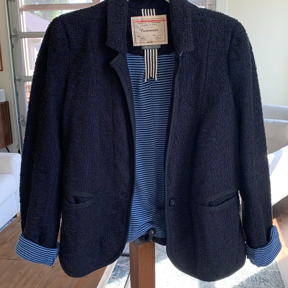 Anthropologie Cartonnier Lakehouse Knit Blazer Size 8 - Picture 2 of 5